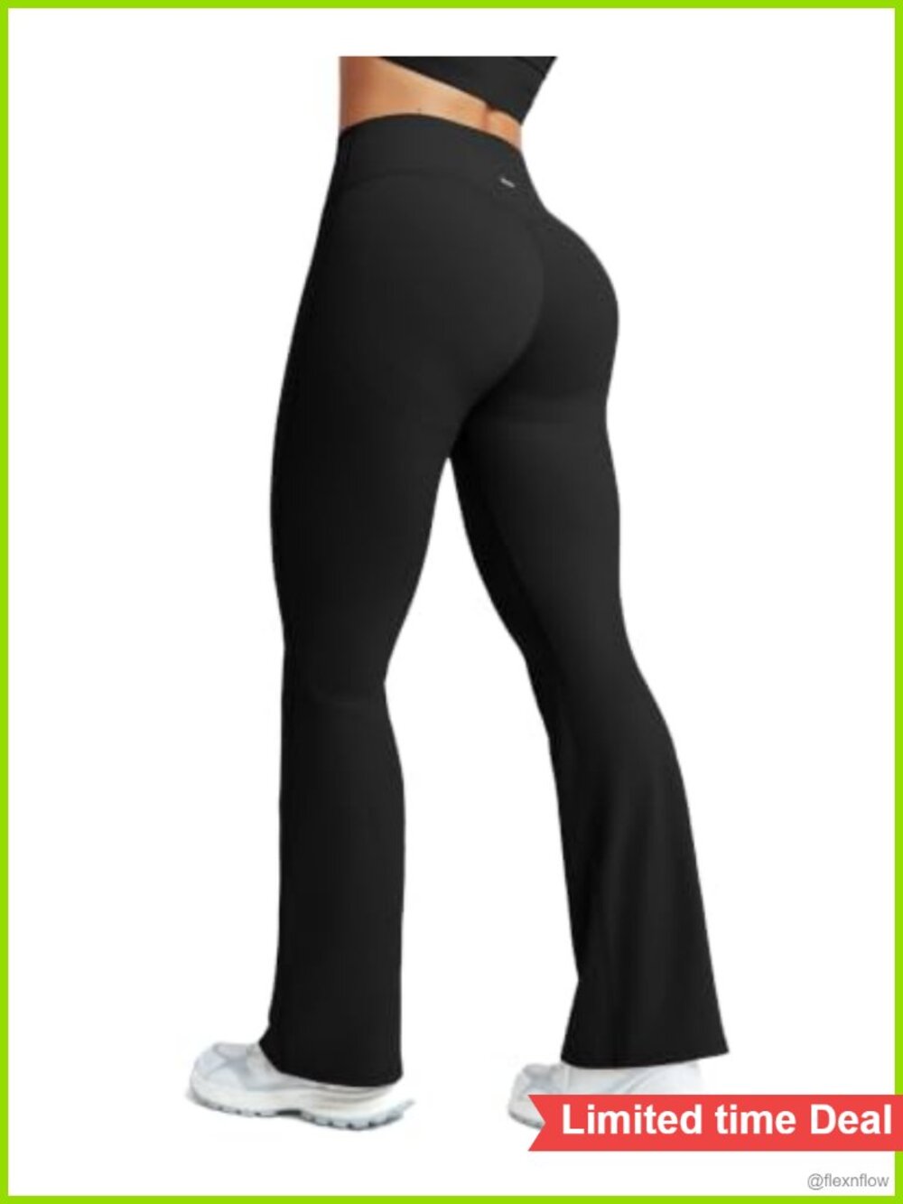 High Waist Tummy Control Flared Leggings Butt Lifting Yoga Pants